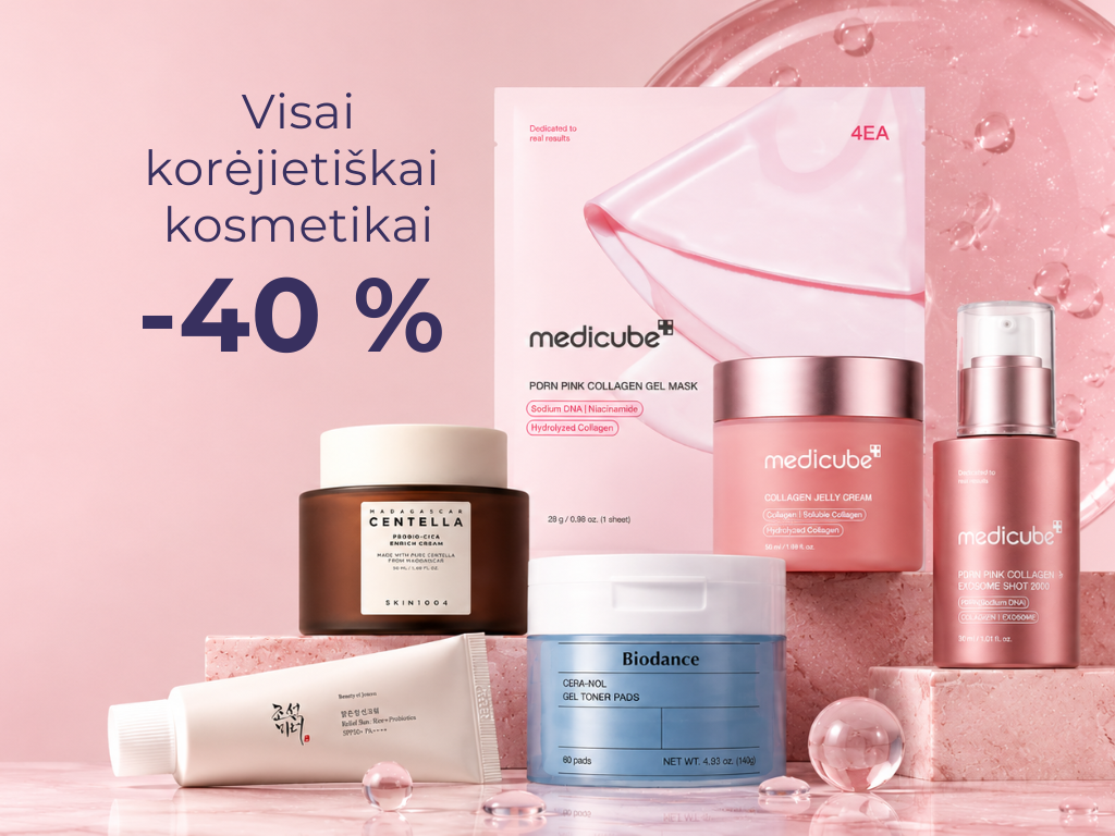 -40 % visai korėjietiškai kosmetikai