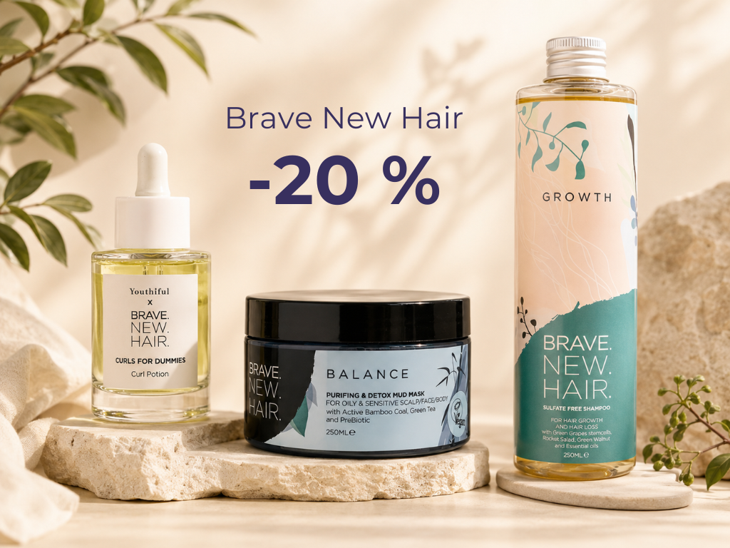 -20 % Brave New Hair plaukų kosmetikai