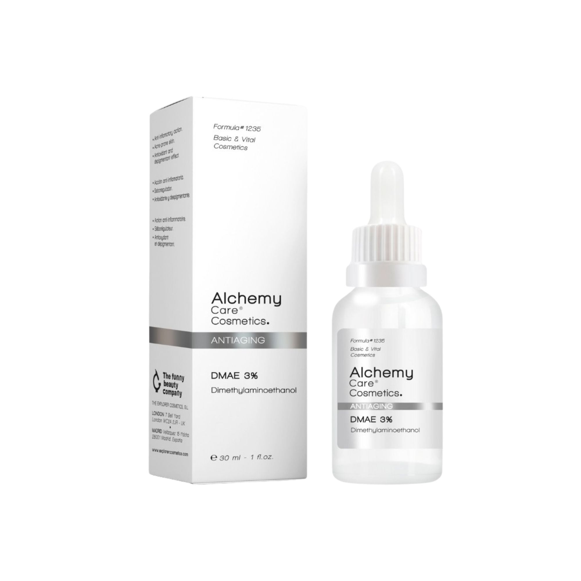 Alchemy Anti-Aging Serum DMAE 3% serumas odos stangrumui ir elastingumui