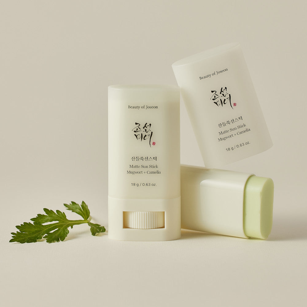 BEAUTY OF JOSEON Matte Sun Stick: Mugwort + Camelia SPF50+ pieštukinė apsauga nuo saulės 3
