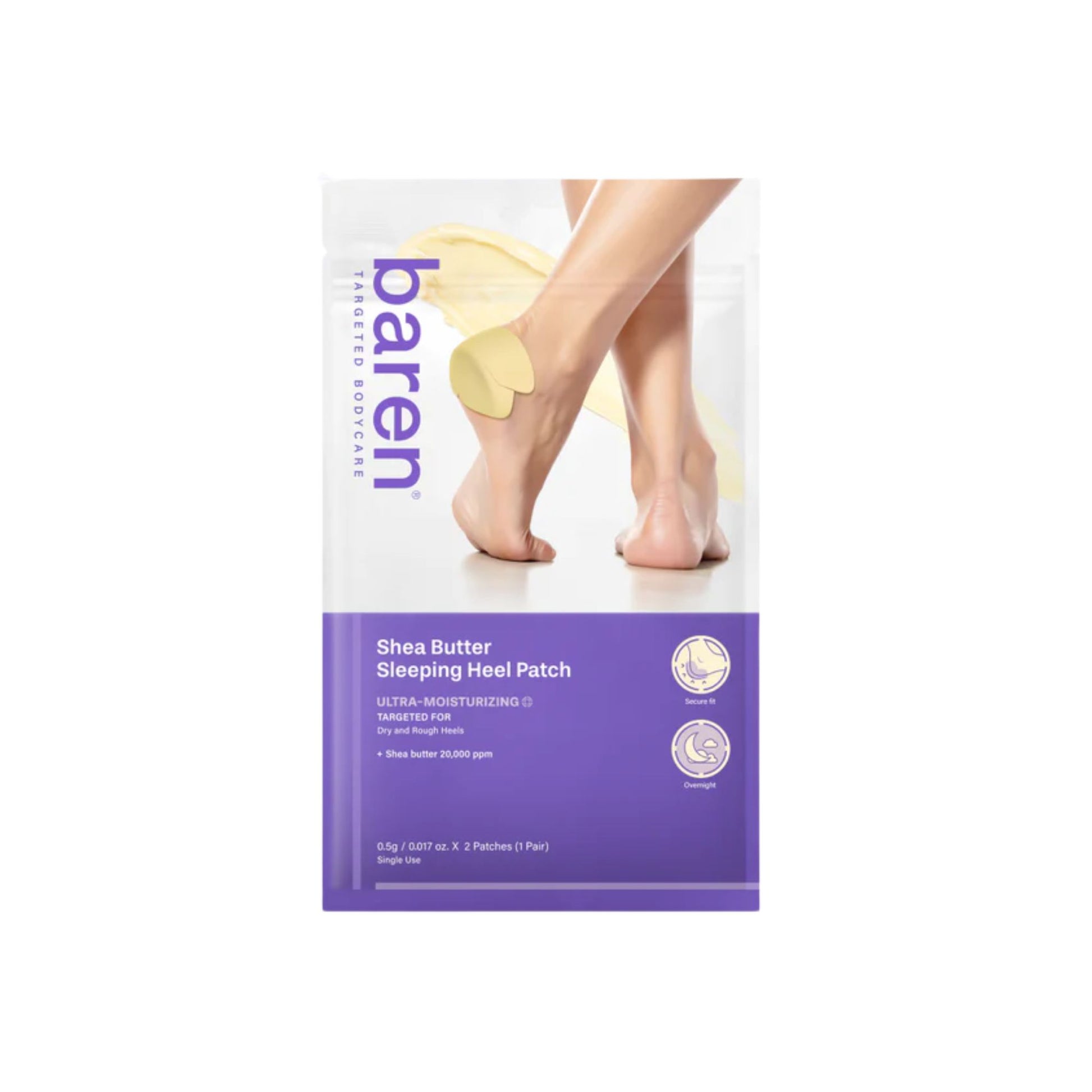 Baren Shea Butter Sleeping Heel Patch pleistrai pėdų odos priežiūrai 1