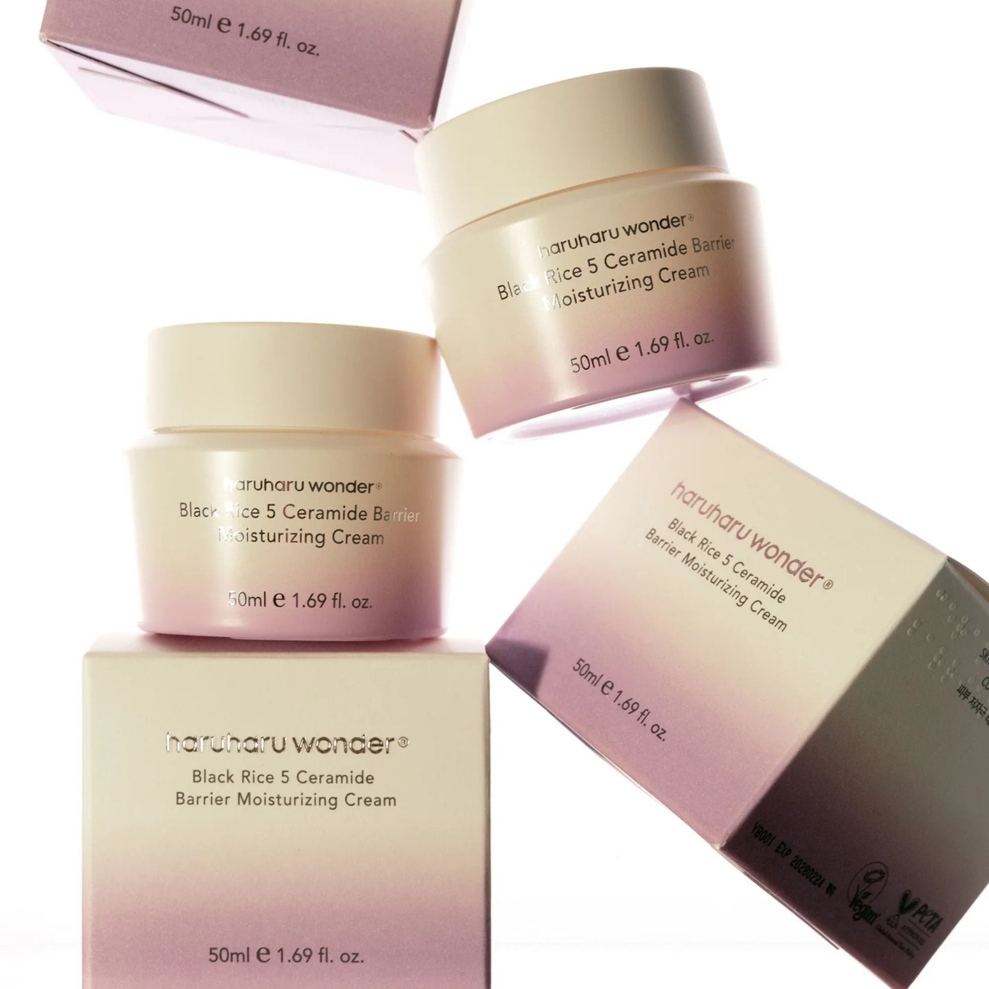 Haruharu Wonder Black Rice 5 Ceramide Barrier Moisturizing Cream veido kremas