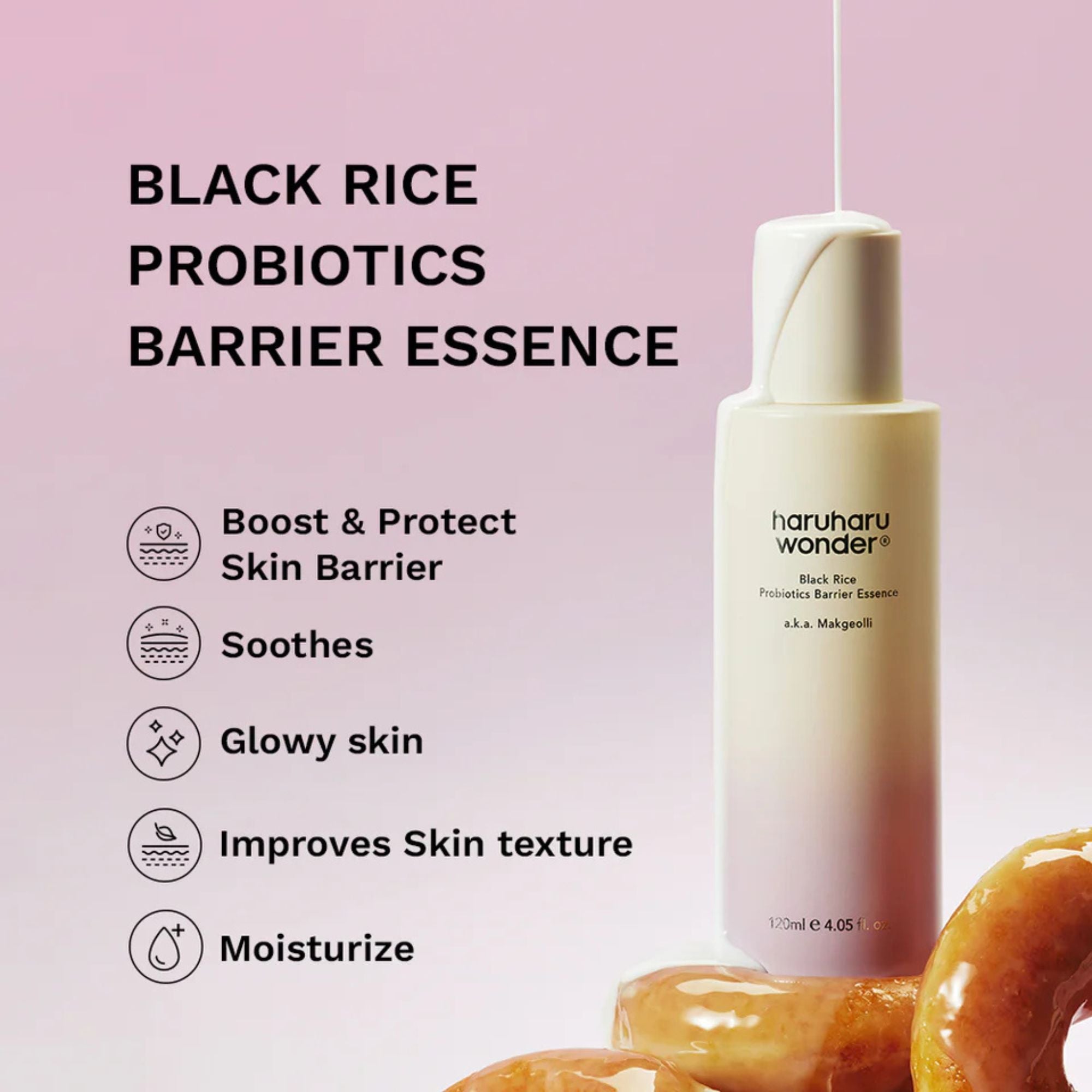 Haruharu Wonder Black Rice Probiotics Barrier Essence veido esencija 4