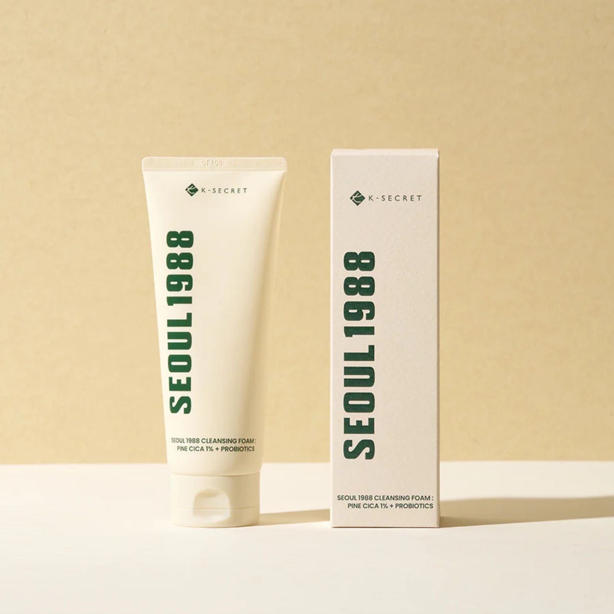 KSECRET SEOUL 1988 Cleansing Foam: Pine Cica 1% + Probiotics veido prausiklis 4