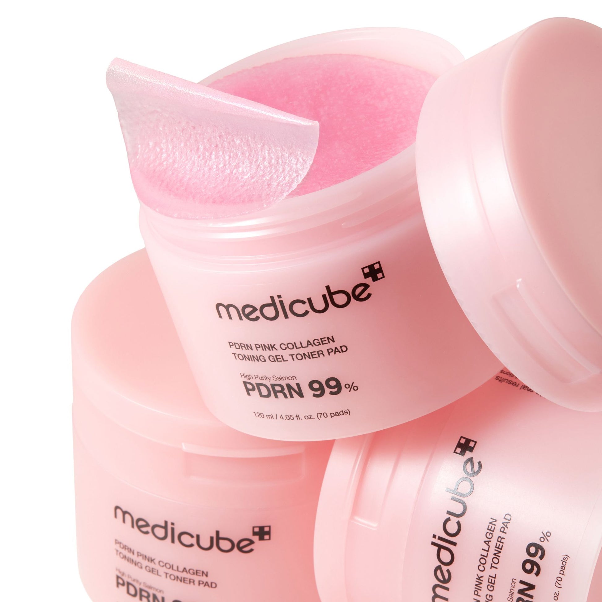 MEDICUBE PDRN Pink Collagen Toning Gel Toner Pad veido padeliai 2
