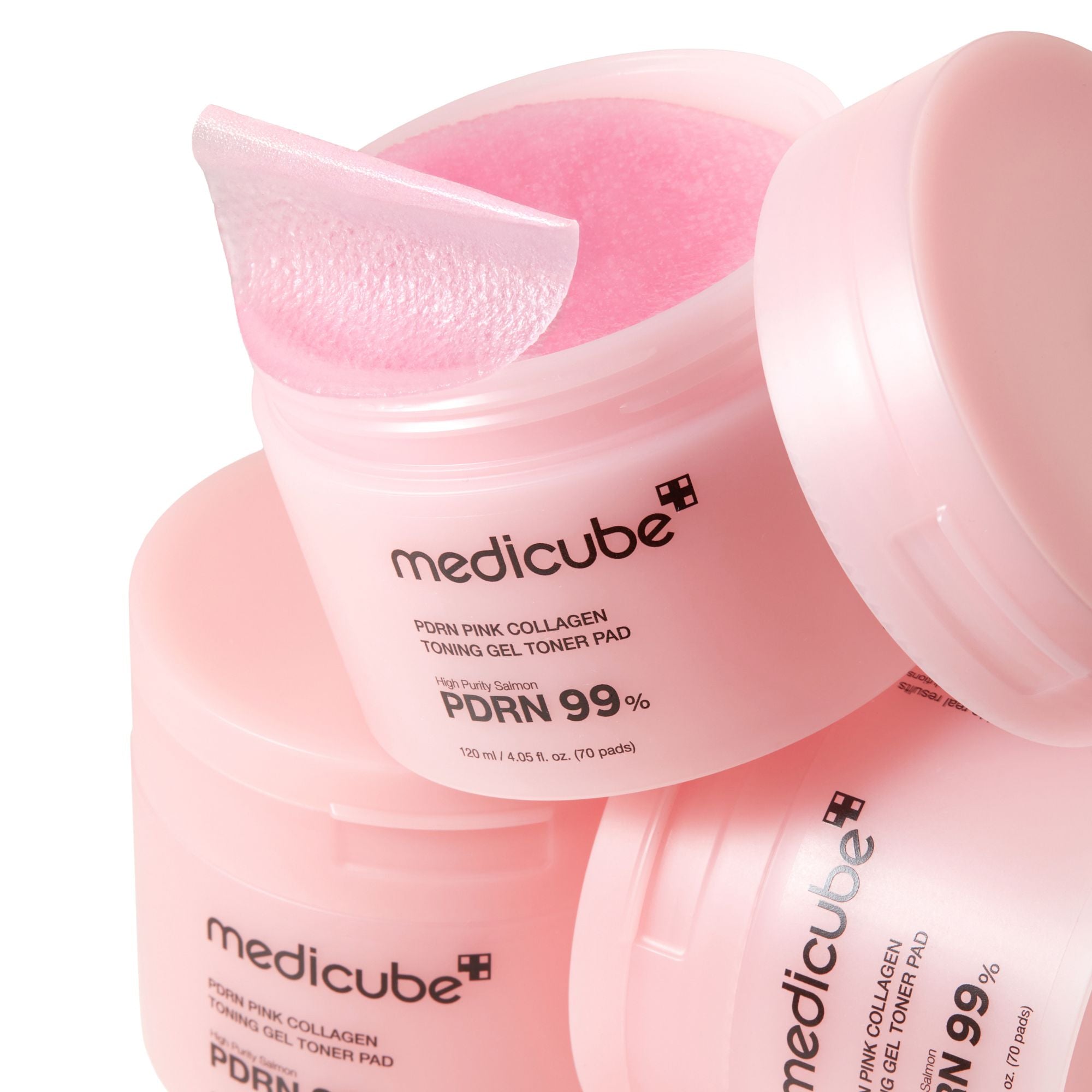 MEDICUBE PDRN Pink Collagen Toning Gel Toner Pad veido padeliai 2