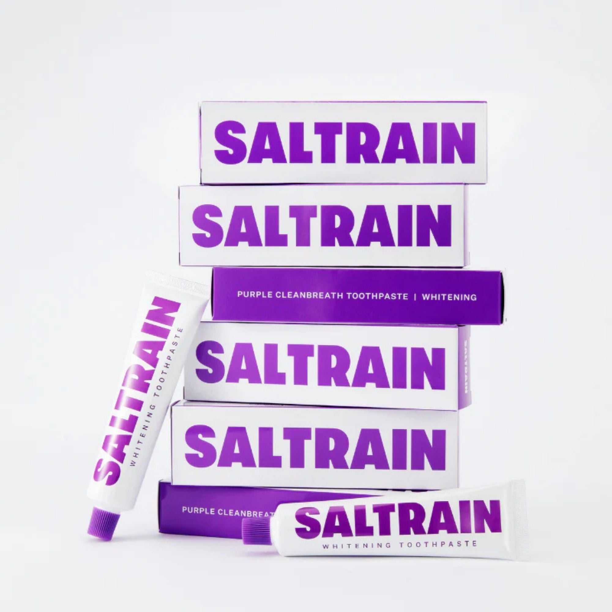 SALTRAIN Purple Clean Breath Whitening Toothpaste balinanti dantų pasta 1