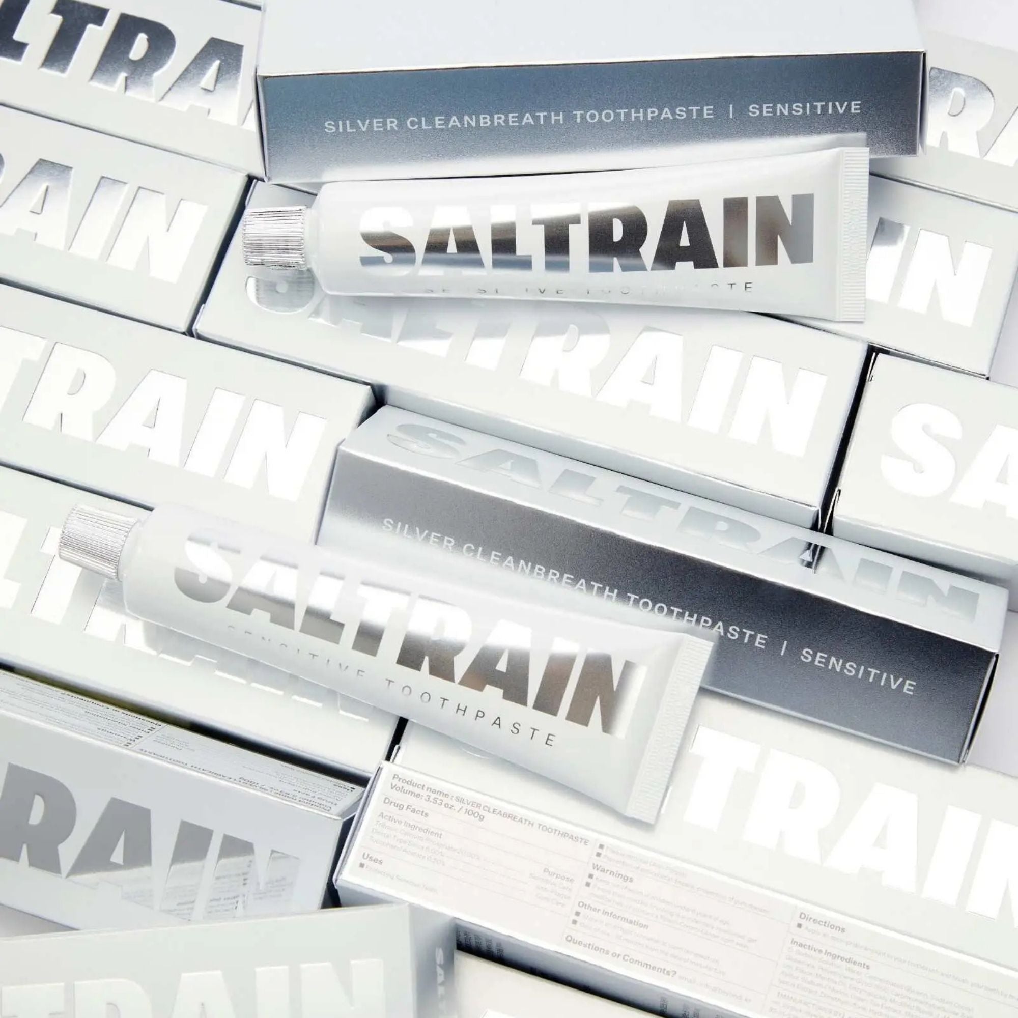 SALTRAIN Silver Clean Breath Sensitive Toothpaste dantų pasta jautriems dantims 3