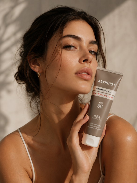 ALTRUIST Moisturising Fluid SPF50 drėkinamasis veido fluidas su apsauga nuo saulės