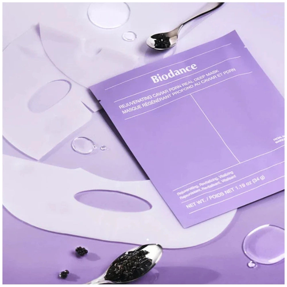 "Rejuvenating Caviar PDRN Real Deep Mask" veido kaukė su ikrų ekstraktu ir PDRN