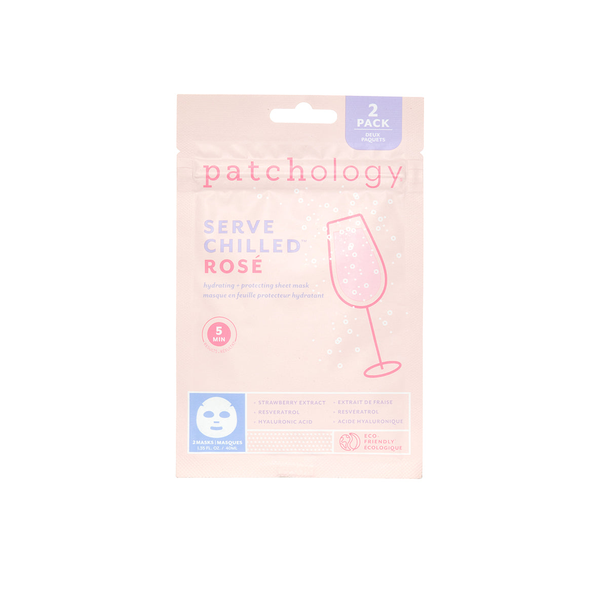 “Serve Chilled Rosé” lakštinės veido kaukės