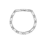 THE TWO-TONE PAVE LINK sidabro spalvos apyrankė