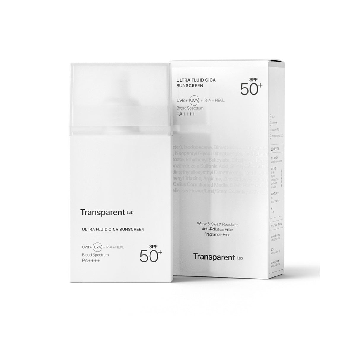 “Ultra-fluid Cica Sunscreen” apsauga veidui su mineraliniais ir cheminiais filtrais SPF50 